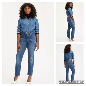 Levi’s Premium 501® ORIGINAL FIT High Rise Straight Leg 💯% cotton Denim W24XL32
